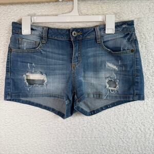 Arizona jeans low rise distress denim shorts size 9 womens y2k softgirl